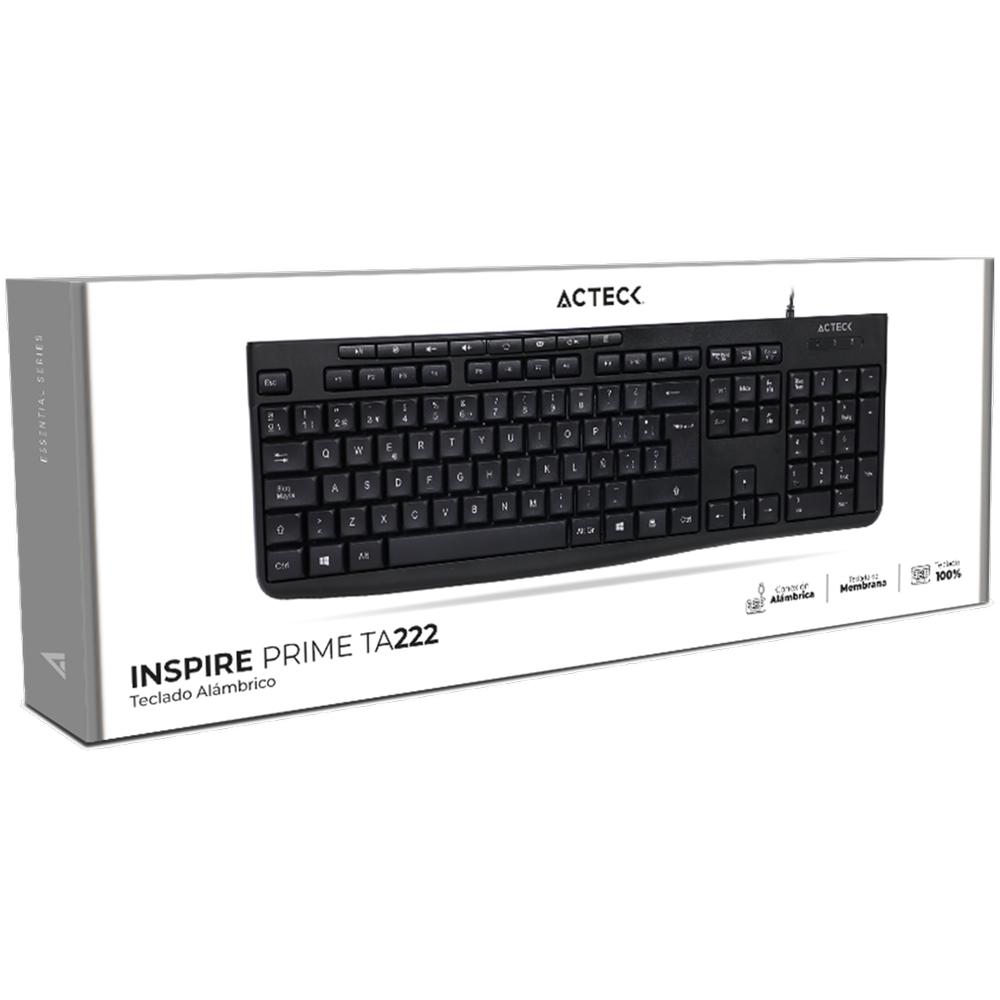 Foto 7 pulgar | Teclado Acteck Inspire Prime Ta222 Membrana Negro Ac-940146