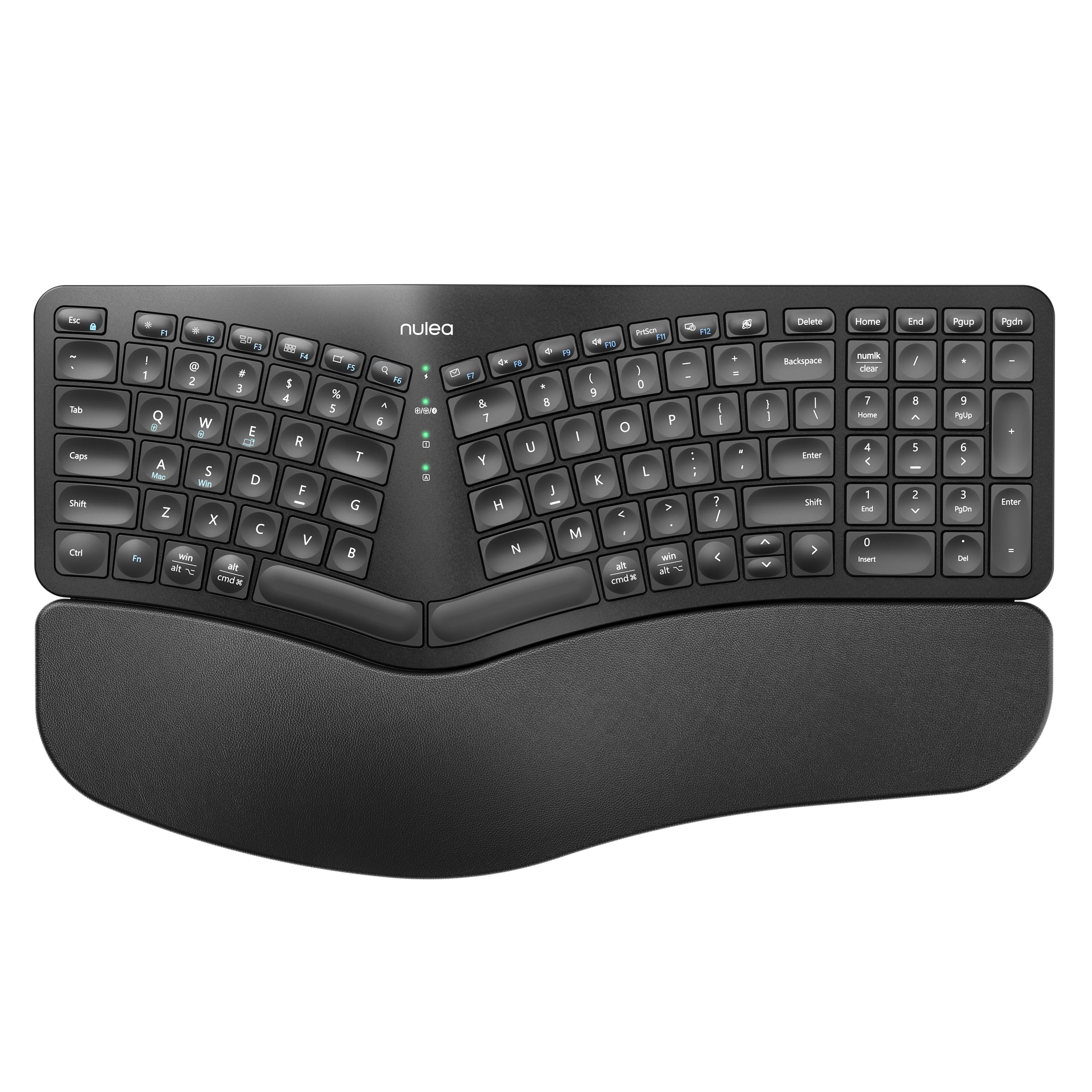 Foto 2 pulgar | Teclado Ergonómico Inalámbrico Nulea Split Con Reposamuñecas Negro - Venta Internacional.