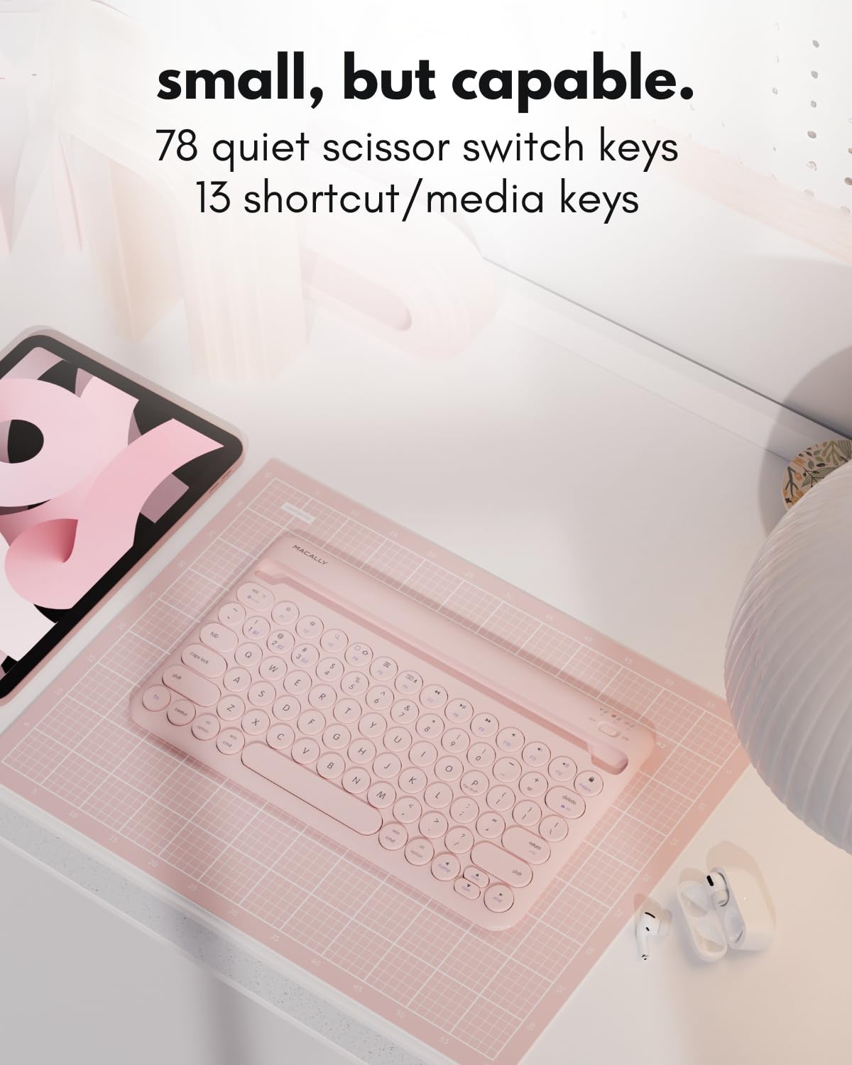 Foto 6 pulgar | Teclado Bluetooth Macally Para Tabletas Ipad Mini/air/mini - Venta Internacional.