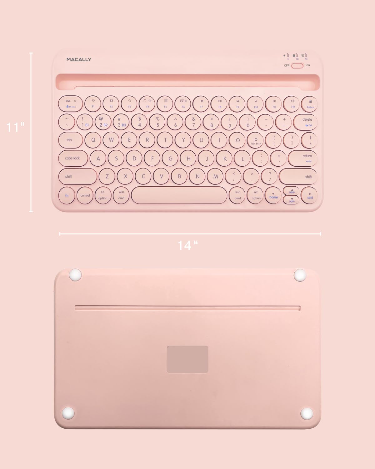 Foto 8 pulgar | Teclado Bluetooth Macally Para Tabletas Ipad Mini/air/mini - Venta Internacional.