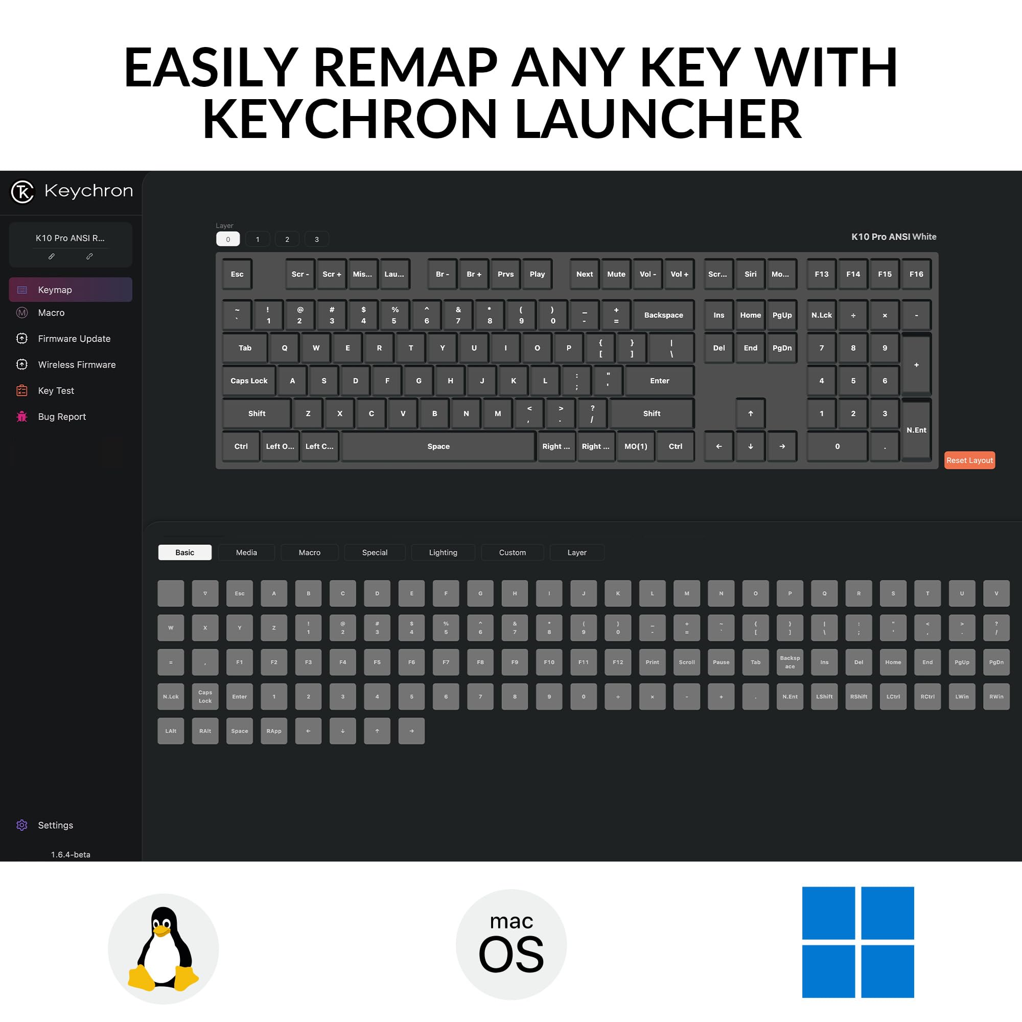 Foto 4 pulgar | Teclado Mecánico Keychron K10 Pro Wireless Silent Red - Venta Internacional.