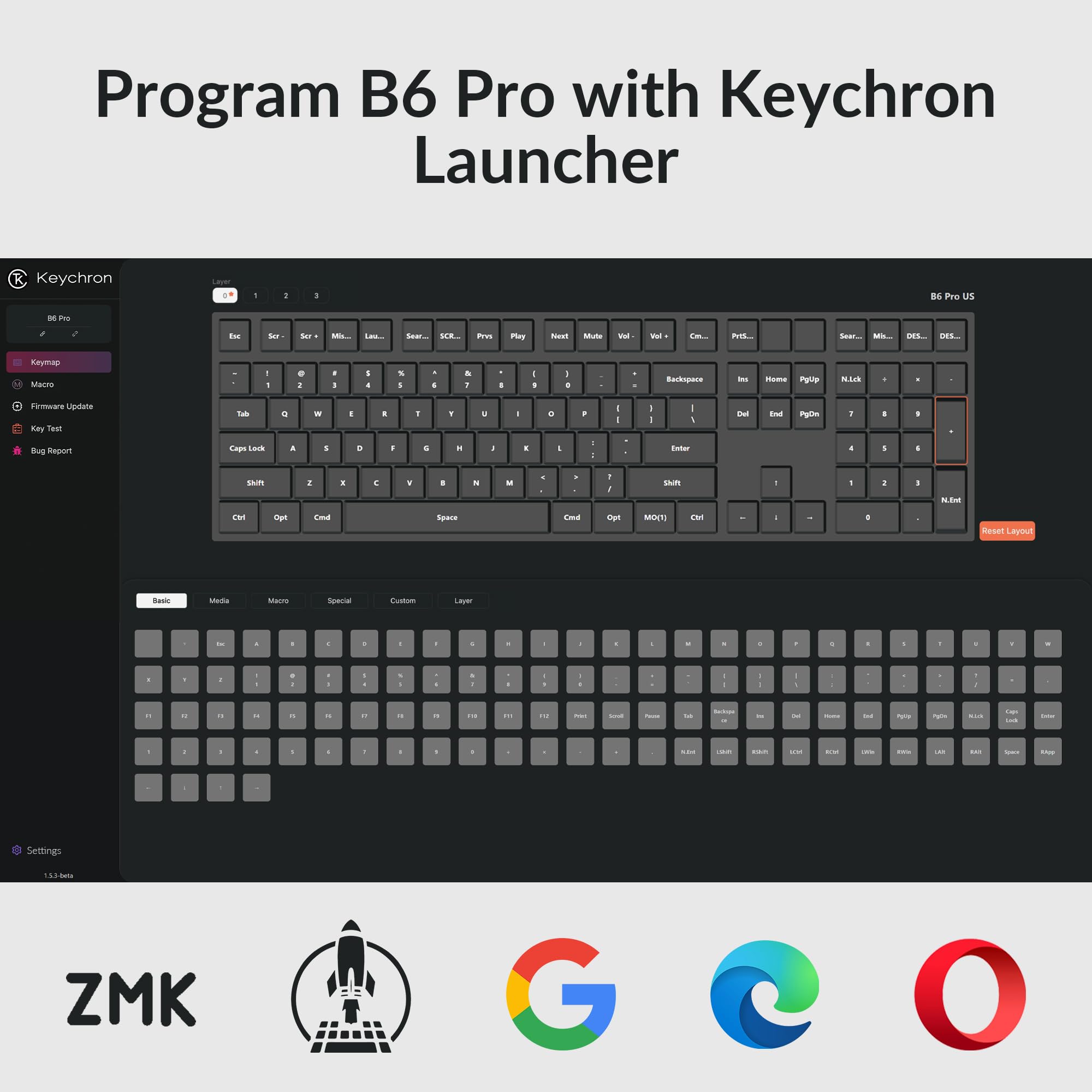 Foto 3 pulgar | Teclado Inalámbrico Keychron B6 Pro De Tamaño Completo Zmk Blanco Marfil - Venta Internacional.