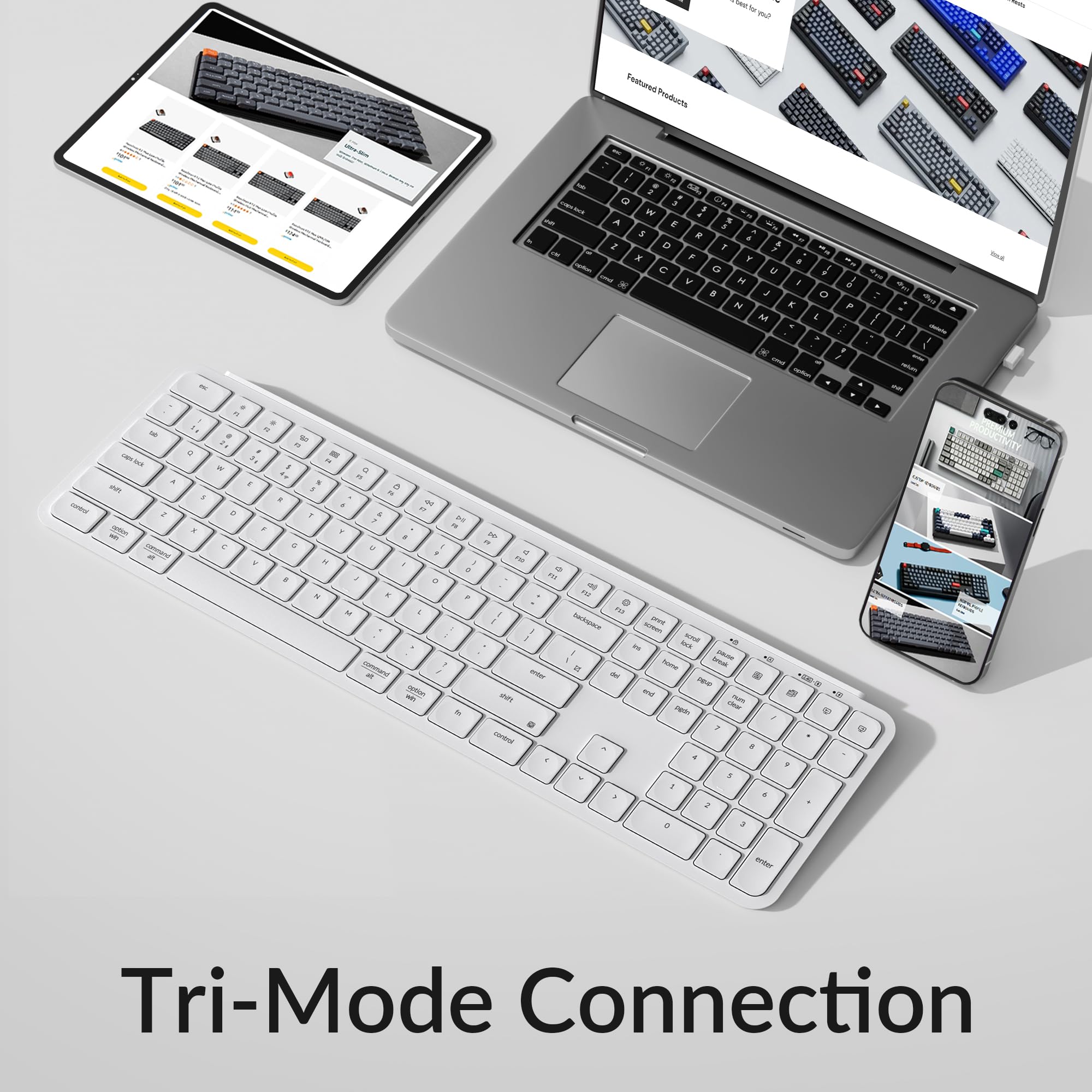 Foto 4 pulgar | Teclado Inalámbrico Keychron B6 Pro De Tamaño Completo Zmk Blanco Marfil - Venta Internacional.
