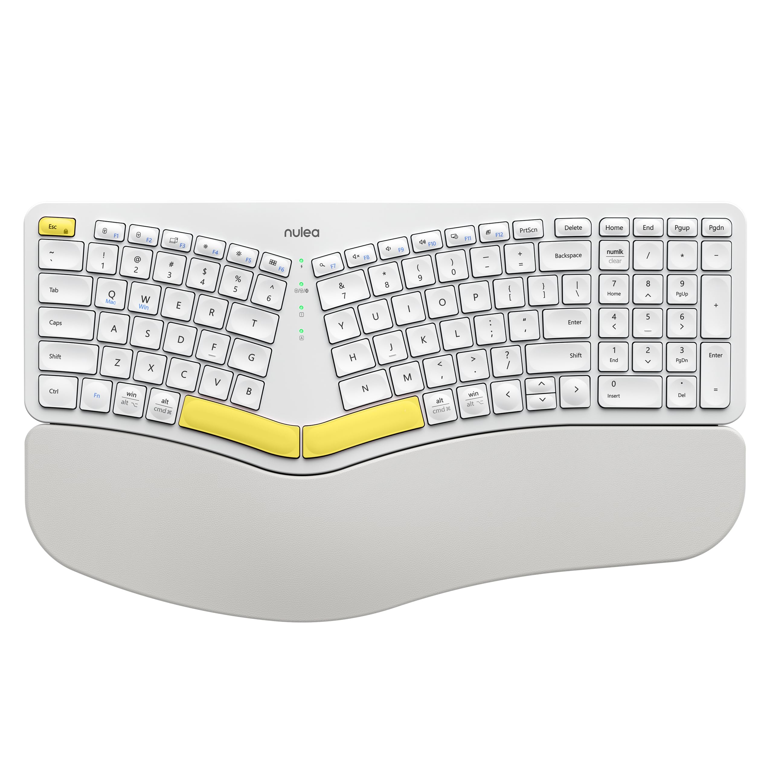 Teclado Nulea Rt05b Bluetooth Ergonómico Split Usb-c F-amarillo - Venta Internacional.