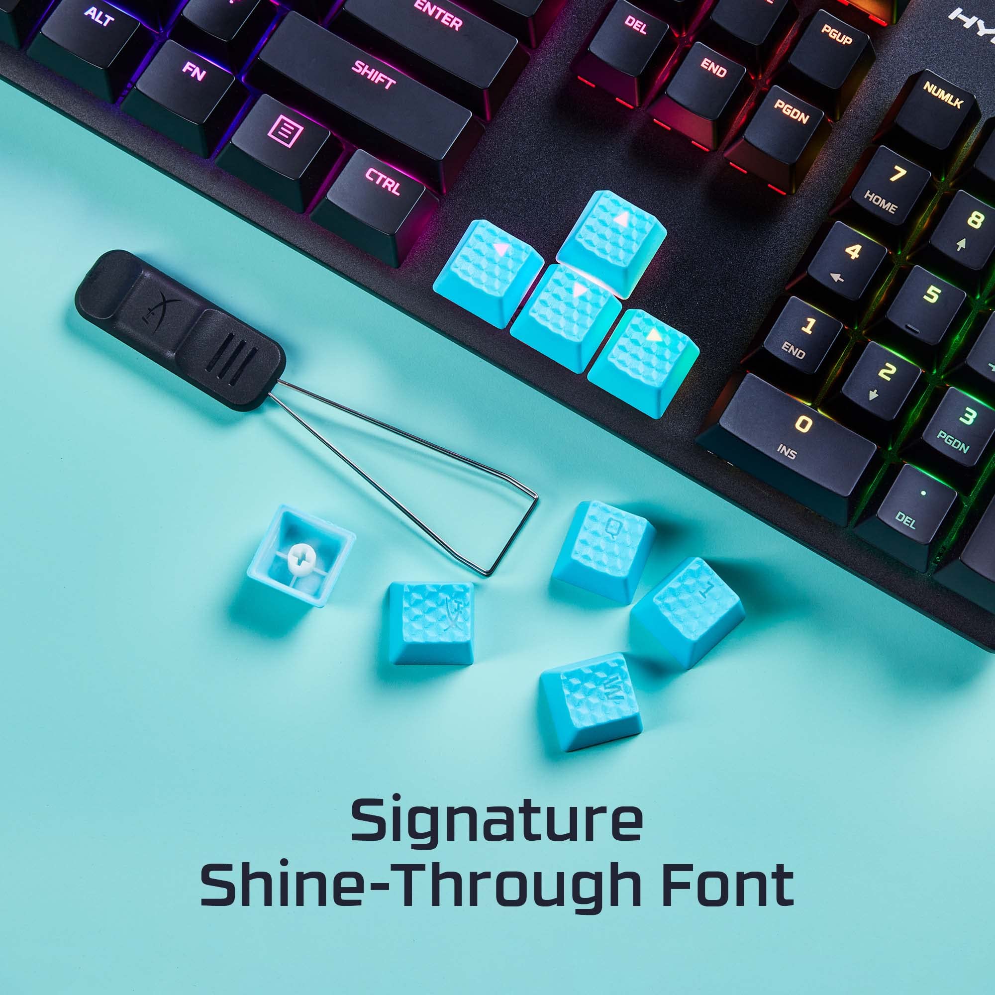 Foto 3 | Kit De Accesorios Para Juegos Keycaps Hyperx Rubber  19 Teclas  Azul - Venta Internacional.