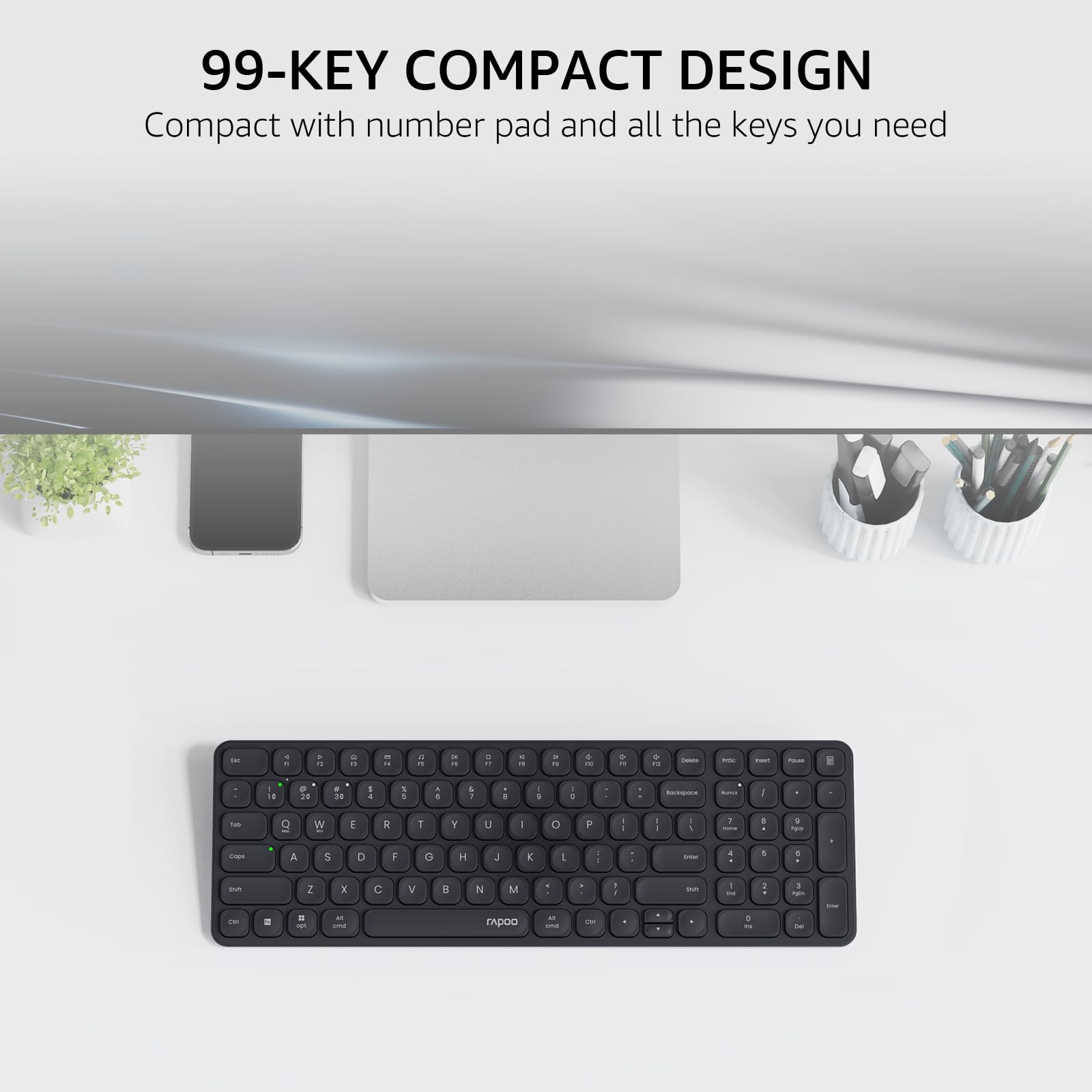 Foto 4 pulgar | Teclado Inalámbrico Rapoo E9310m Para Mac/ipad/pc Bluetooth 5.0 - Venta Internacional.