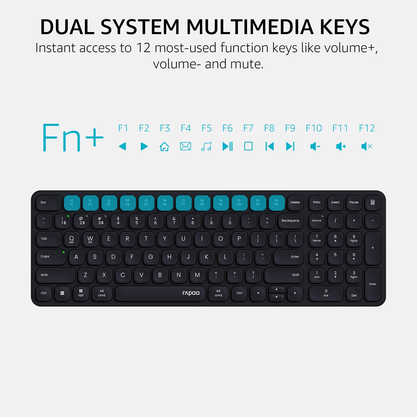 Foto 6 pulgar | Teclado Inalámbrico Rapoo E9310m Para Mac/ipad/pc Bluetooth 5.0 - Venta Internacional.