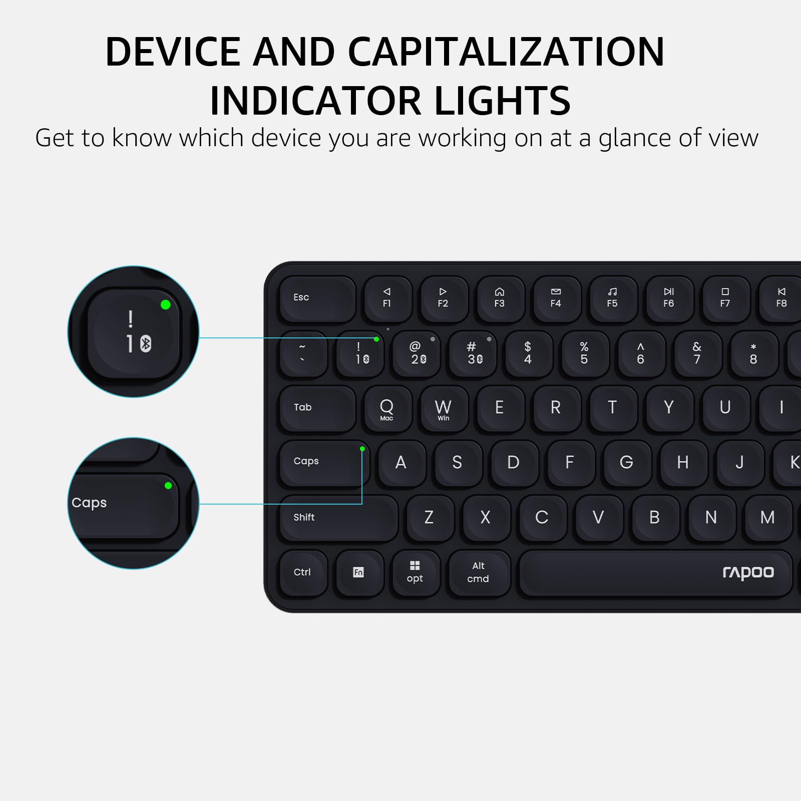 Foto 7 pulgar | Teclado Inalámbrico Rapoo E9310m Para Mac/ipad/pc Bluetooth 5.0 - Venta Internacional.
