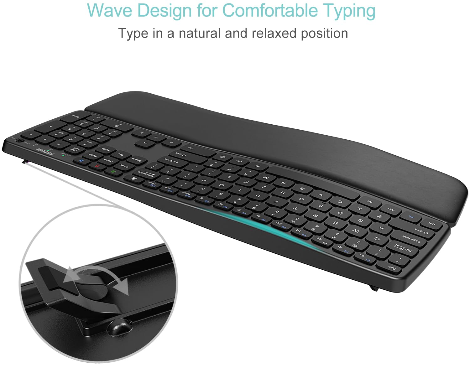 Foto 4 pulgar | Teclado Arteck Bluetooth Inalámbrico Cómodo Para Múltiples Dispositivos - Venta Internacional.