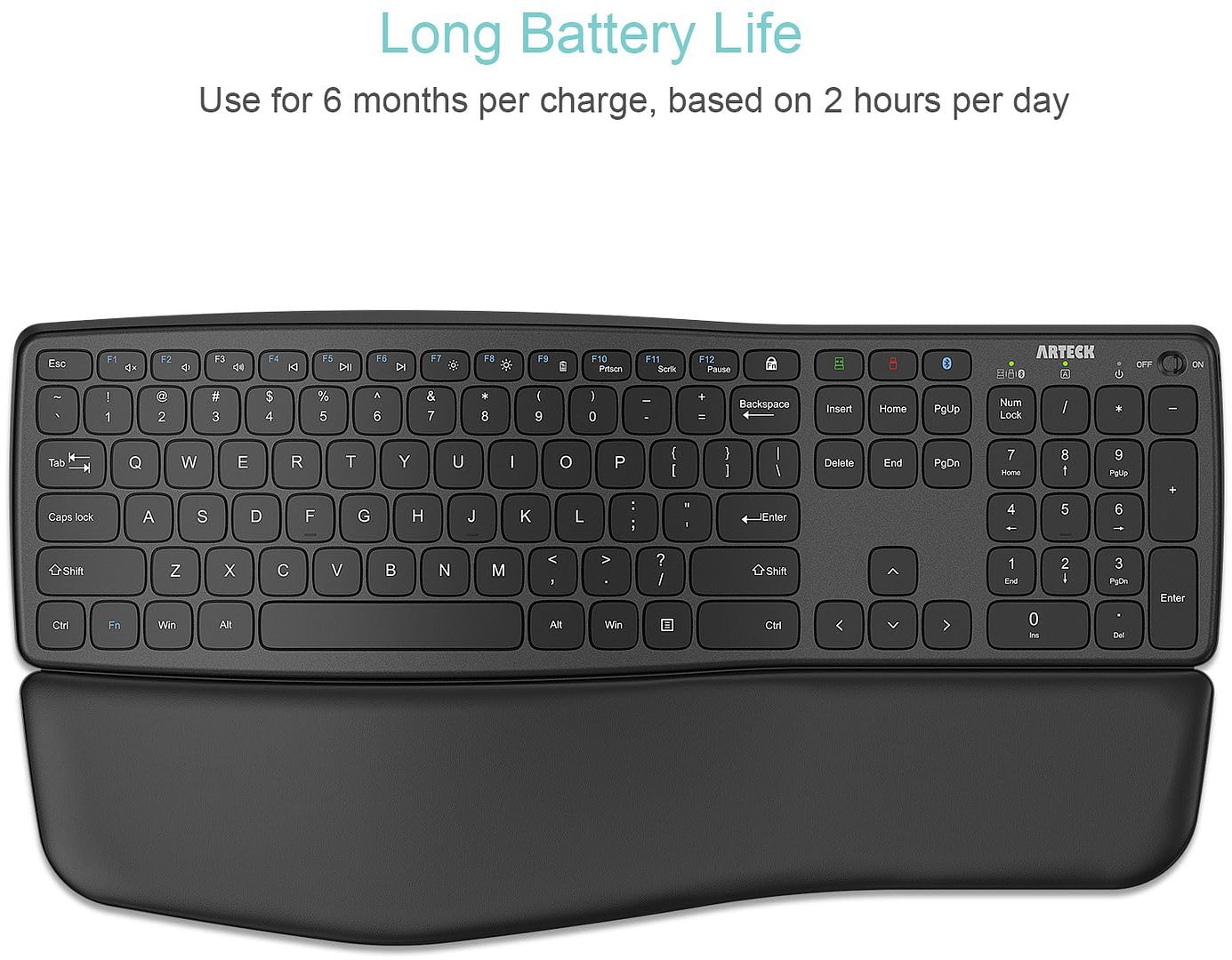 Foto 5 | Teclado Arteck Bluetooth Inalámbrico Cómodo Para Múltiples Dispositivos - Venta Internacional.