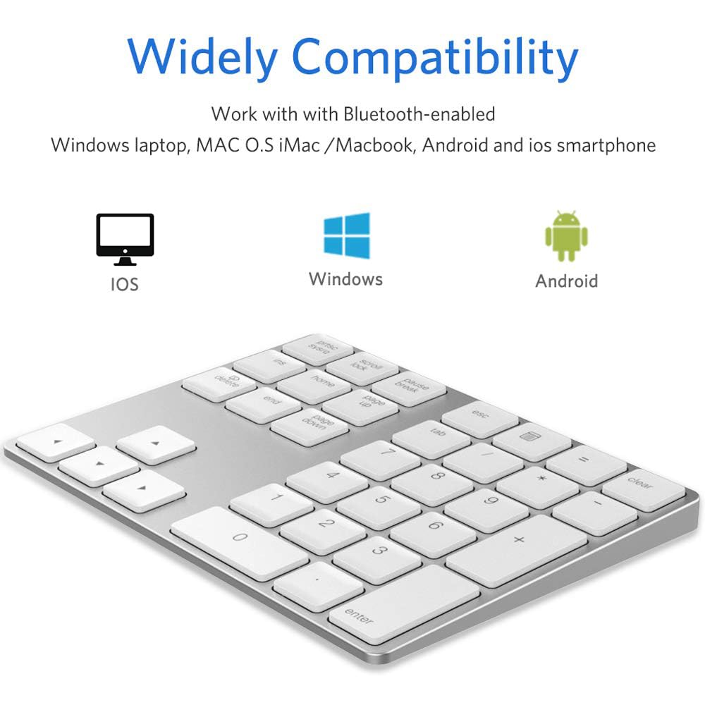 Foto 3 pulgar | Tecla Numérica Bluetooth Joyeky  34 Teclas  Usb C  Recargable - Venta Internacional.