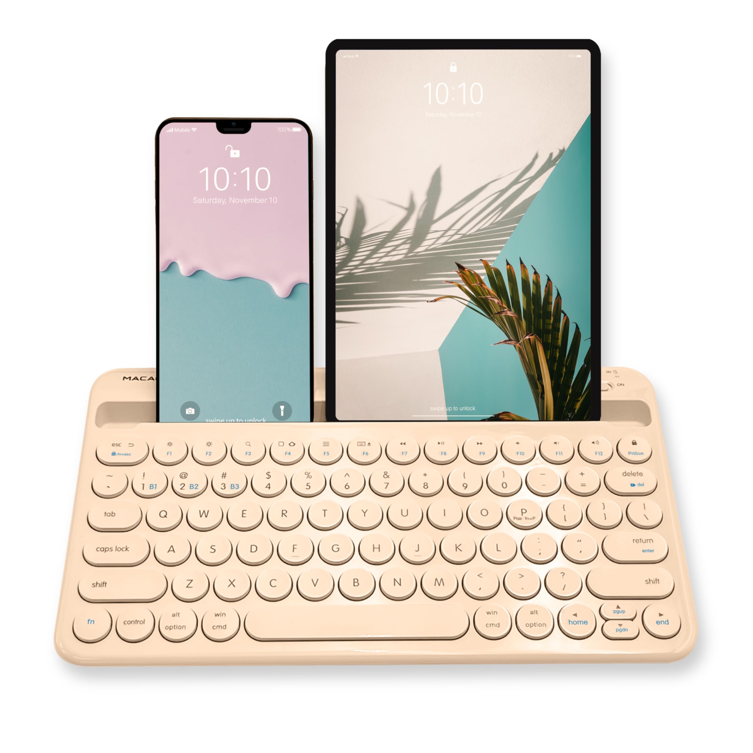 Foto 2 pulgar | Teclado Bluetooth Macally Para Tableta Ipad Iphone Boba Brown - Venta Internacional.