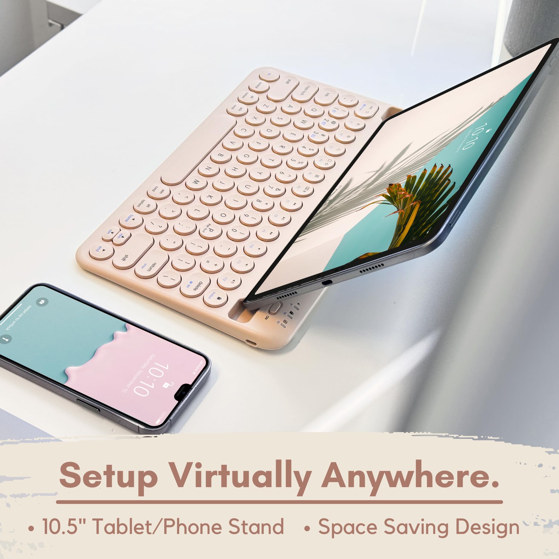 Foto 4 | Teclado Bluetooth Macally Para Tableta Ipad Iphone Boba Brown - Venta Internacional.