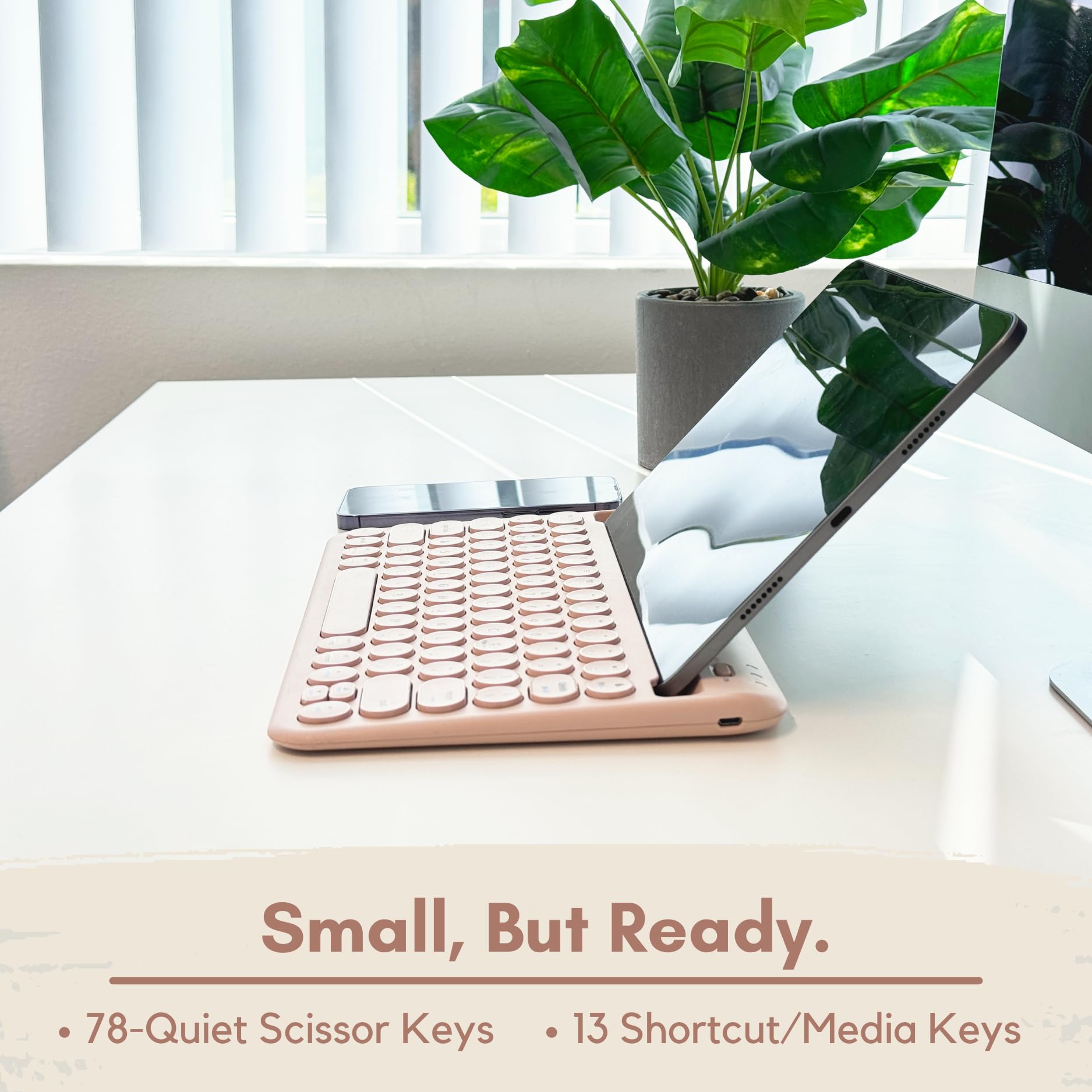 Foto 7 pulgar | Teclado Bluetooth Macally Para Tableta Ipad Iphone Boba Brown - Venta Internacional.