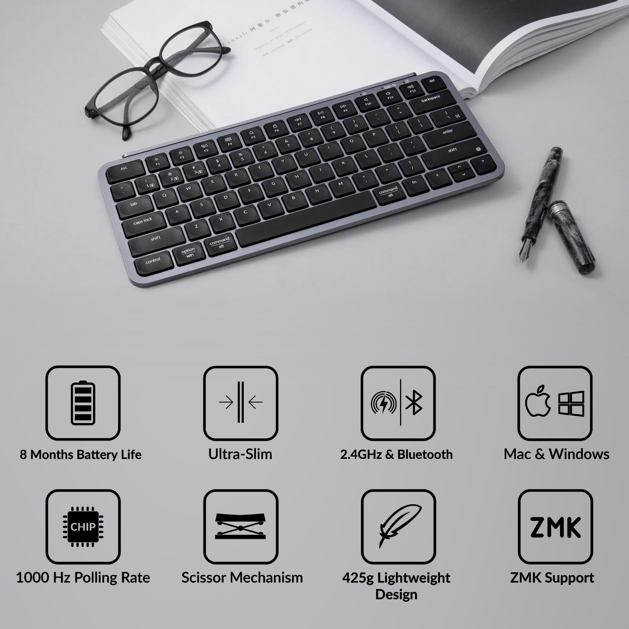 Foto 4 pulgar | Teclado Keychron B1 Pro Ultradelgado Zmk/launcher Inalámbrico - Venta Internacional.