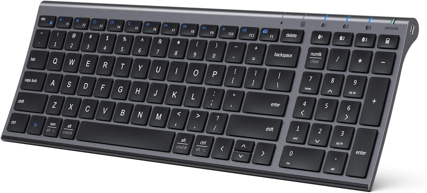 Foto 2 pulgar | Teclado Bluetooth Iclever Bk10 Universal Inalámbrico Con Teclado Numérico - Venta Internacional.