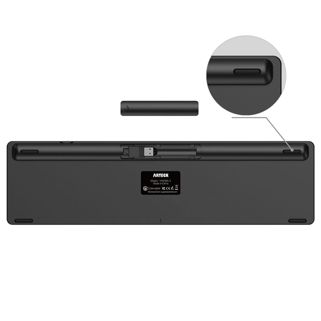 Foto 6 pulgar | Teclado Inalámbrico Arteck Ultra Slim Con Teclado Numérico - Venta Internacional.