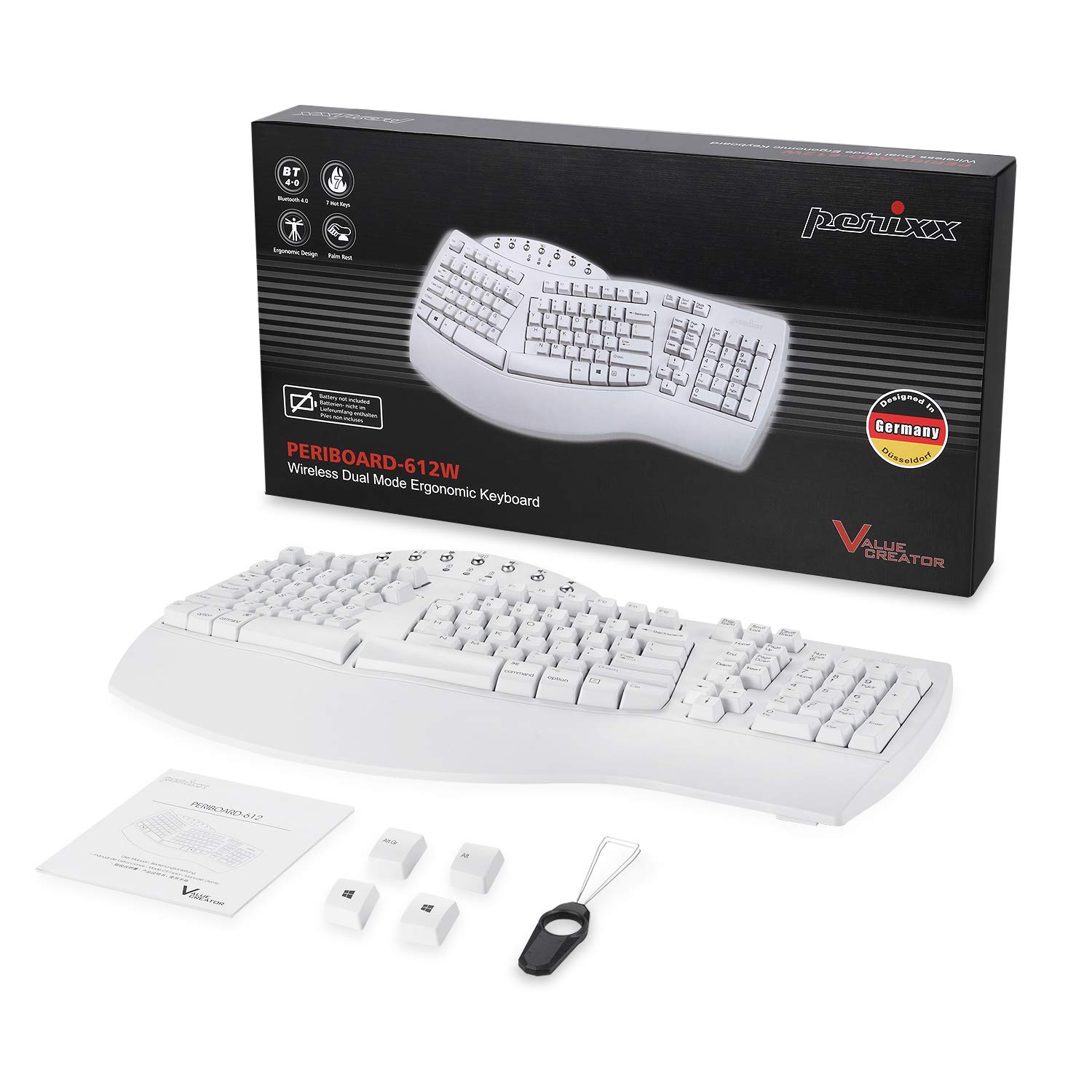Foto 8 pulgar | Teclado Perixx Periboard-612 Usb Inalámbrico Ergonómico - Venta Internacional.