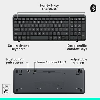 Foto 7 | Teclado Bluetooth Logitech K250 Con Teclado Numérico Para Windows/macos - Venta Internacional.