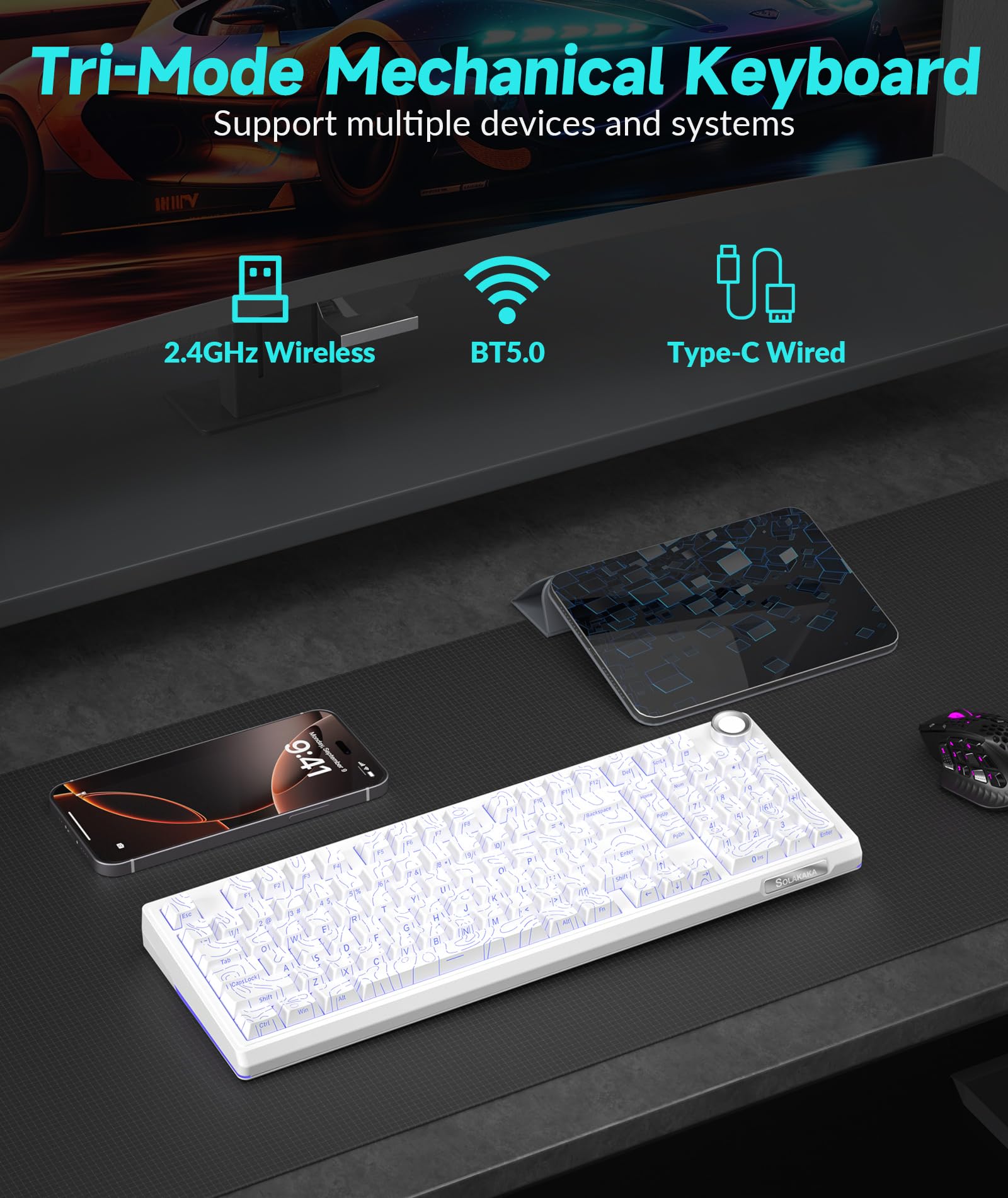 Foto 3 | Teclado Mecánico Inalámbrico Solakaka Ki99 Pro 96% Rgb - Venta Internacional.