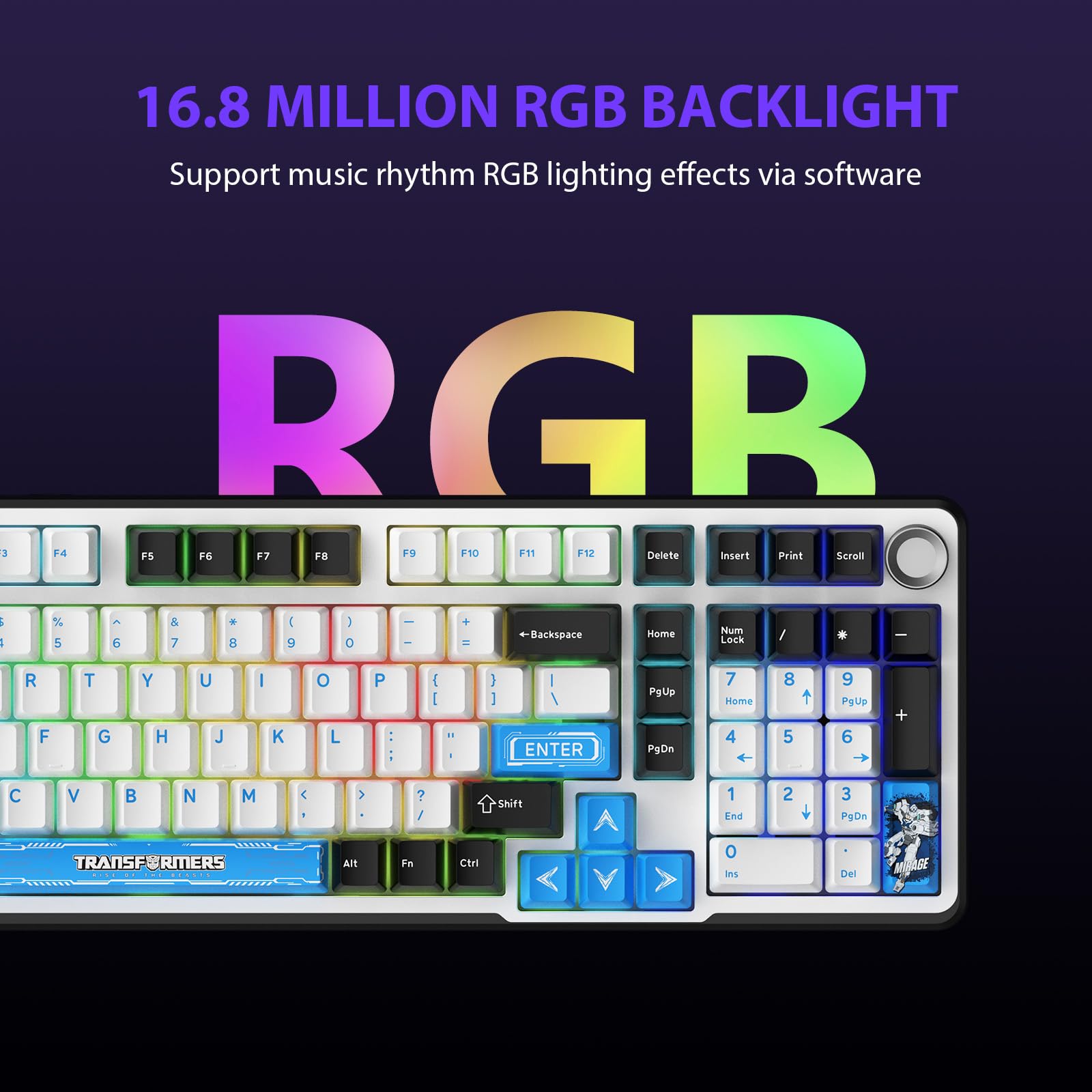Foto 5 | Teclado Mecánico Transformers Gk01 Wireless Rgb Bt5.0 - Venta Internacional.