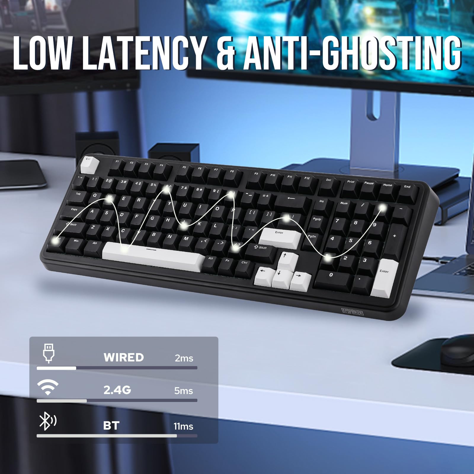 Foto 5 | Teclado Mecánico Inalámbrico Epomaker Th99 Con Teclado Numérico Rgb - Venta Internacional.