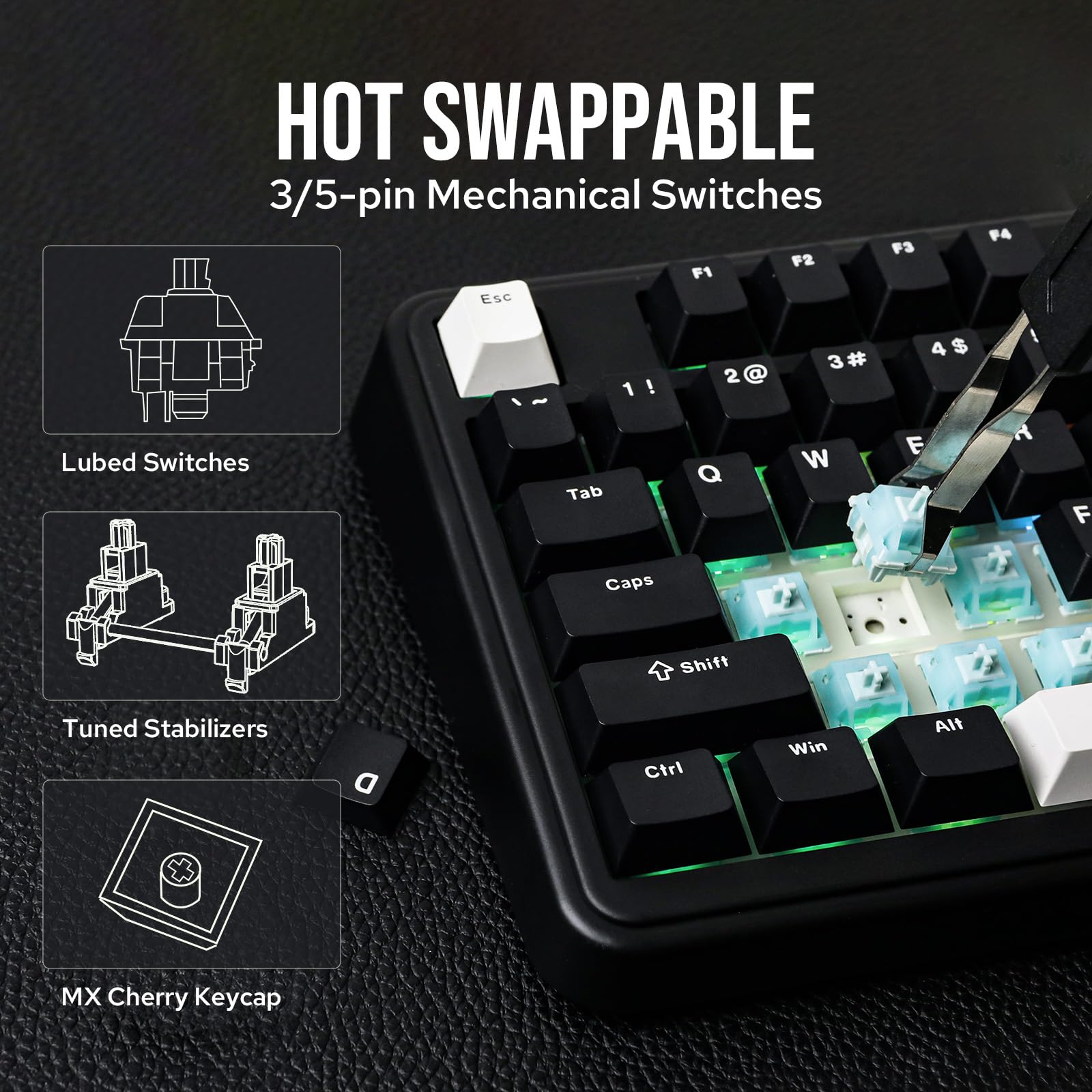 Foto 8 pulgar | Teclado Mecánico Inalámbrico Epomaker Th99 Con Teclado Numérico Rgb - Venta Internacional.