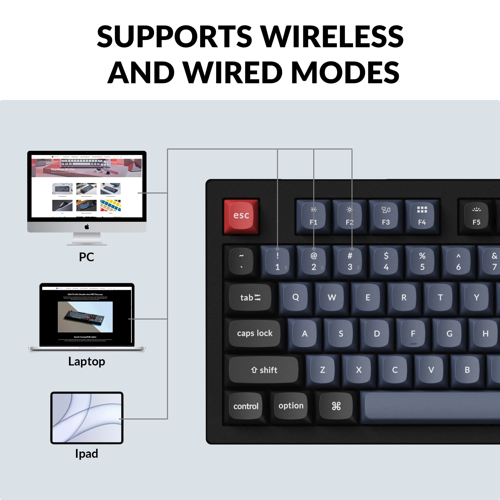 Foto 5 pulgar | Teclado Keychron K10 Pro Interruptor Mecánico Inalámbrico Marrón - Venta Internacional.