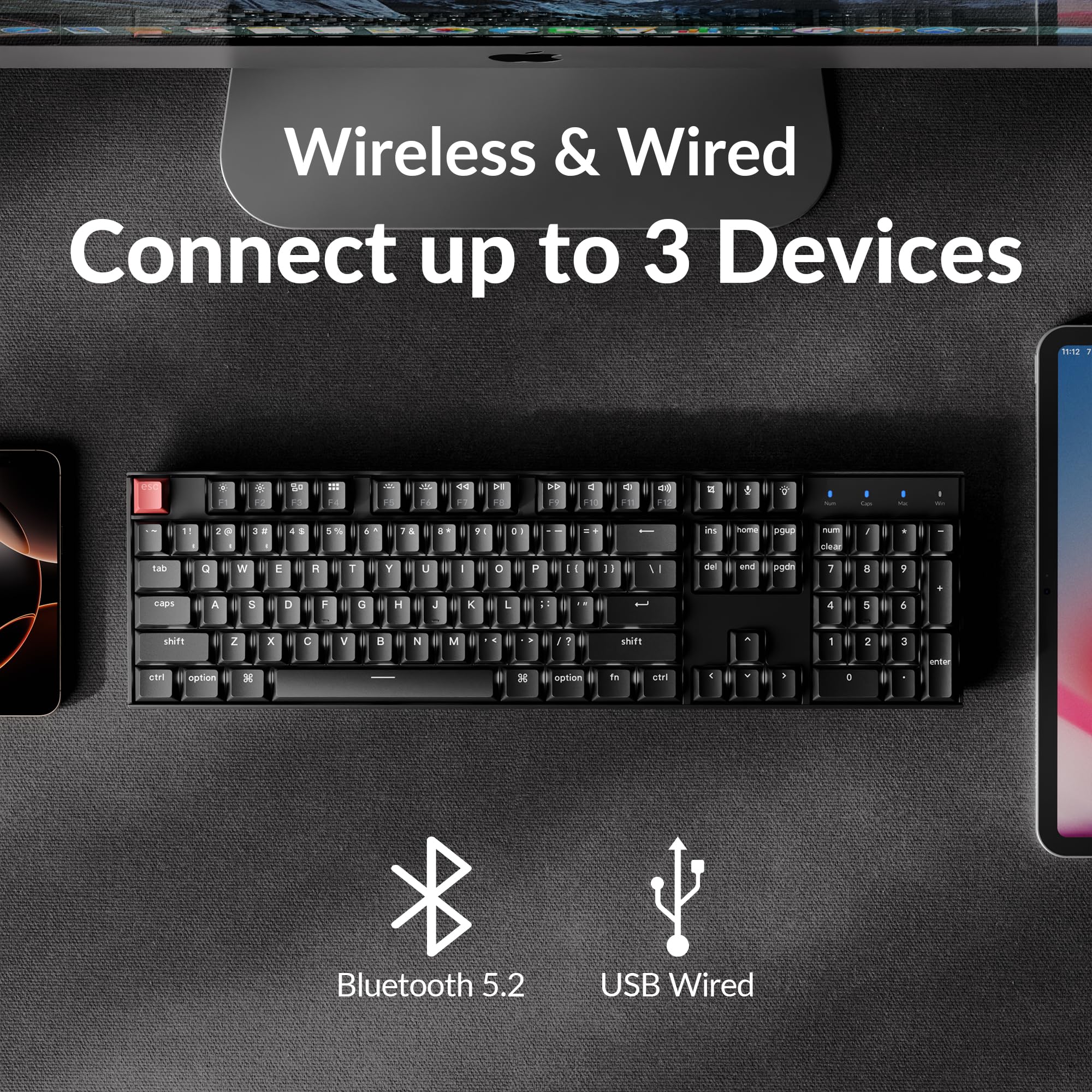 Foto 4 pulgar | Teclado Keychron K10 V2  Tamaño Completo  104 Teclas  Bluetooth  Mac/win - Venta Internacional.