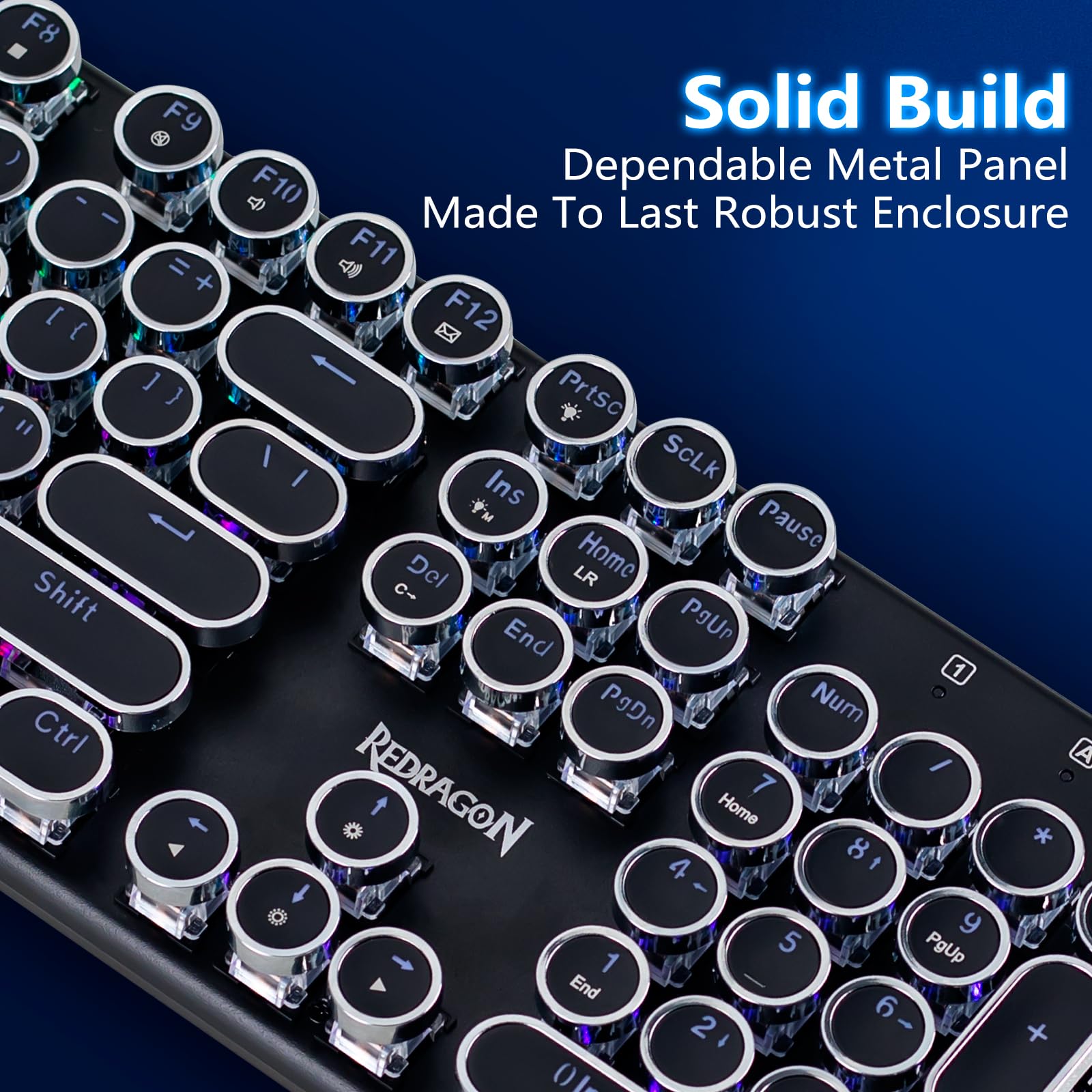 Foto 7 pulgar | Teclado Mecánico Para Juegos Redragon Typewriter K710w Black - Venta Internacional.