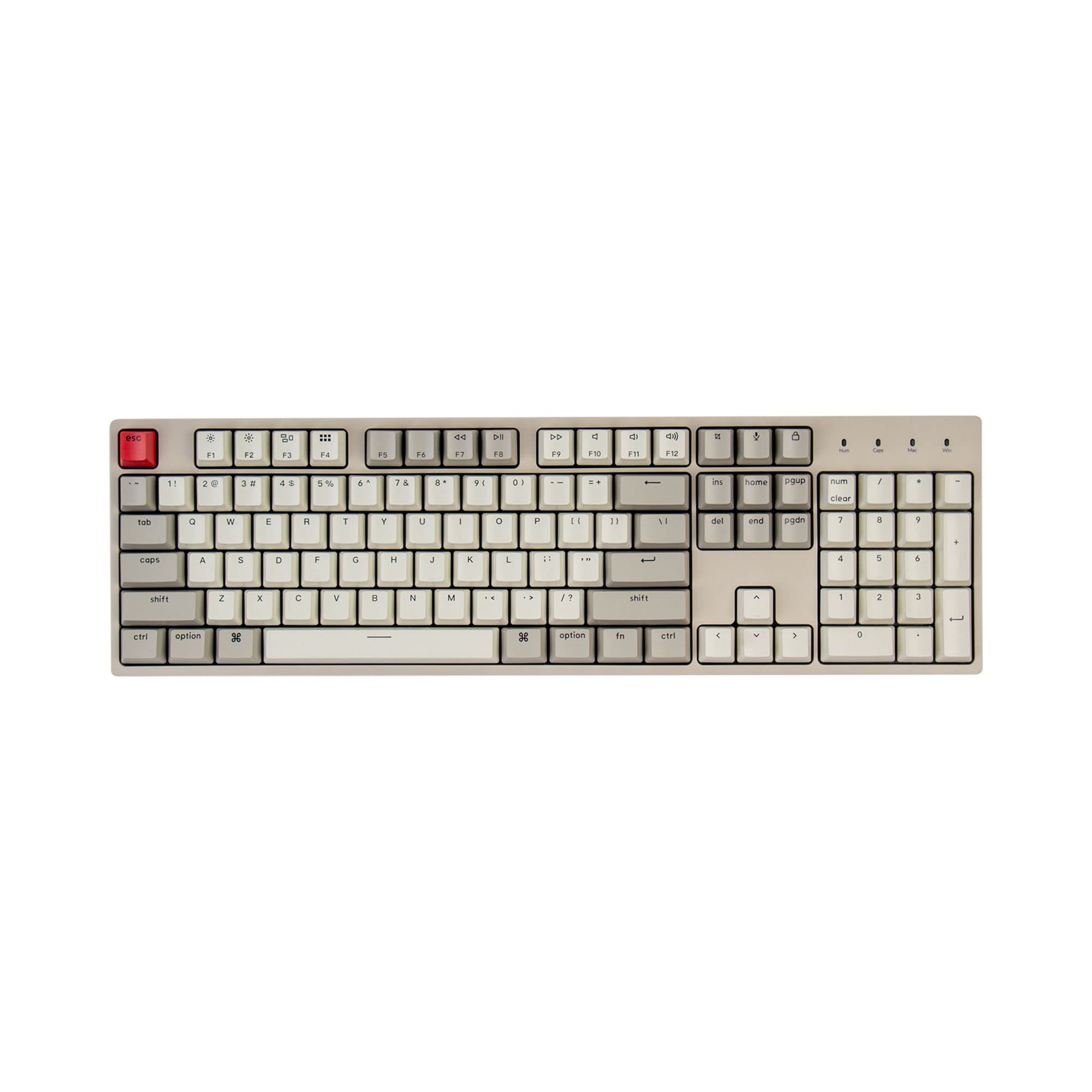 Teclado Keychron C2 Interruptor Mecánico Marrón Con Cable De Tamaño Completo - Venta Internacional.