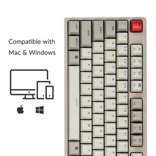 Foto 2 | Teclado Keychron C2 Interruptor Mecánico Marrón Con Cable De Tamaño Completo - Venta Internacional.