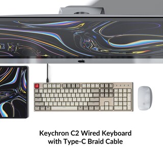 Foto 3 | Teclado Keychron C2 Interruptor Mecánico Marrón Con Cable De Tamaño Completo - Venta Internacional.