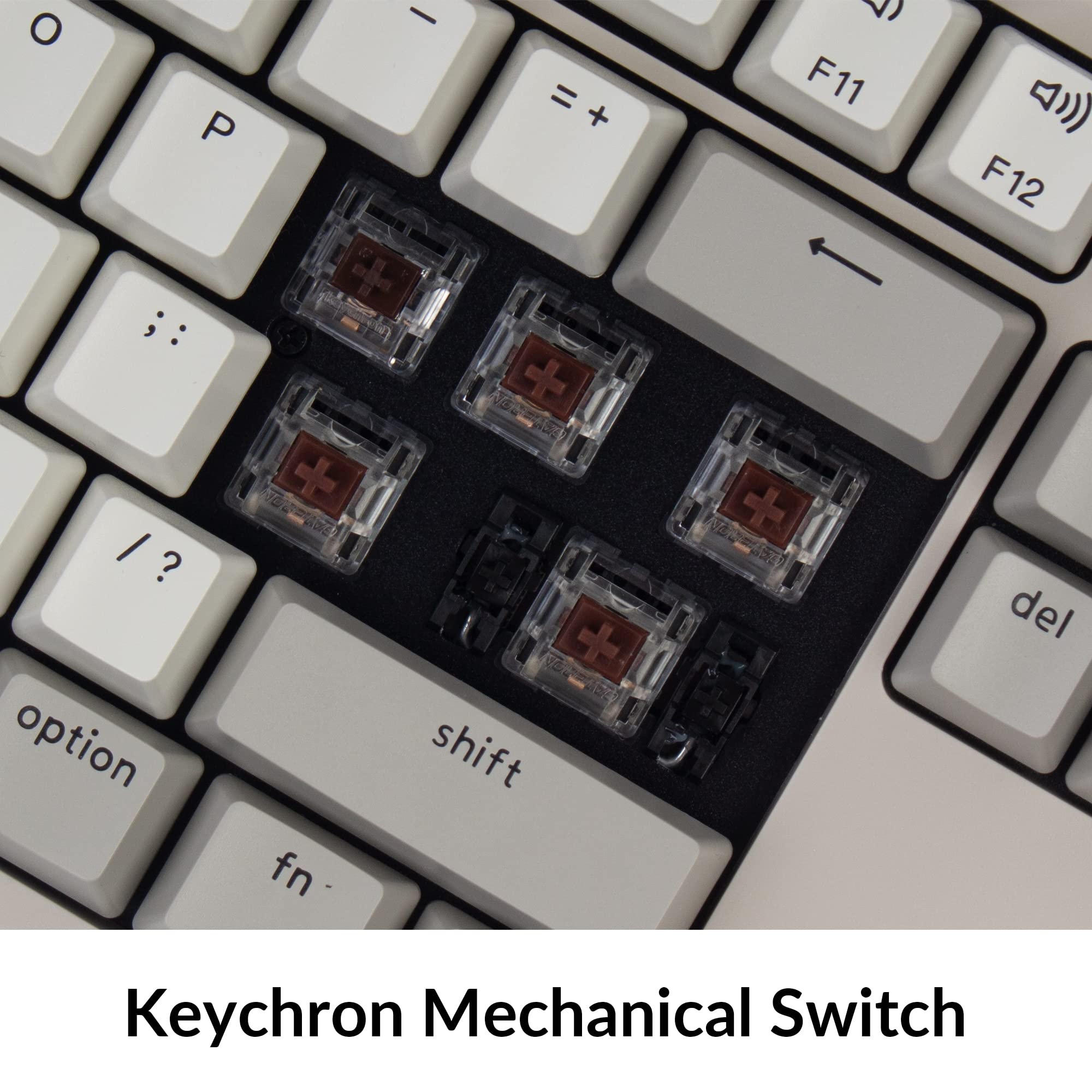 Foto 4 | Teclado Keychron C2 Interruptor Mecánico Marrón Con Cable De Tamaño Completo - Venta Internacional.