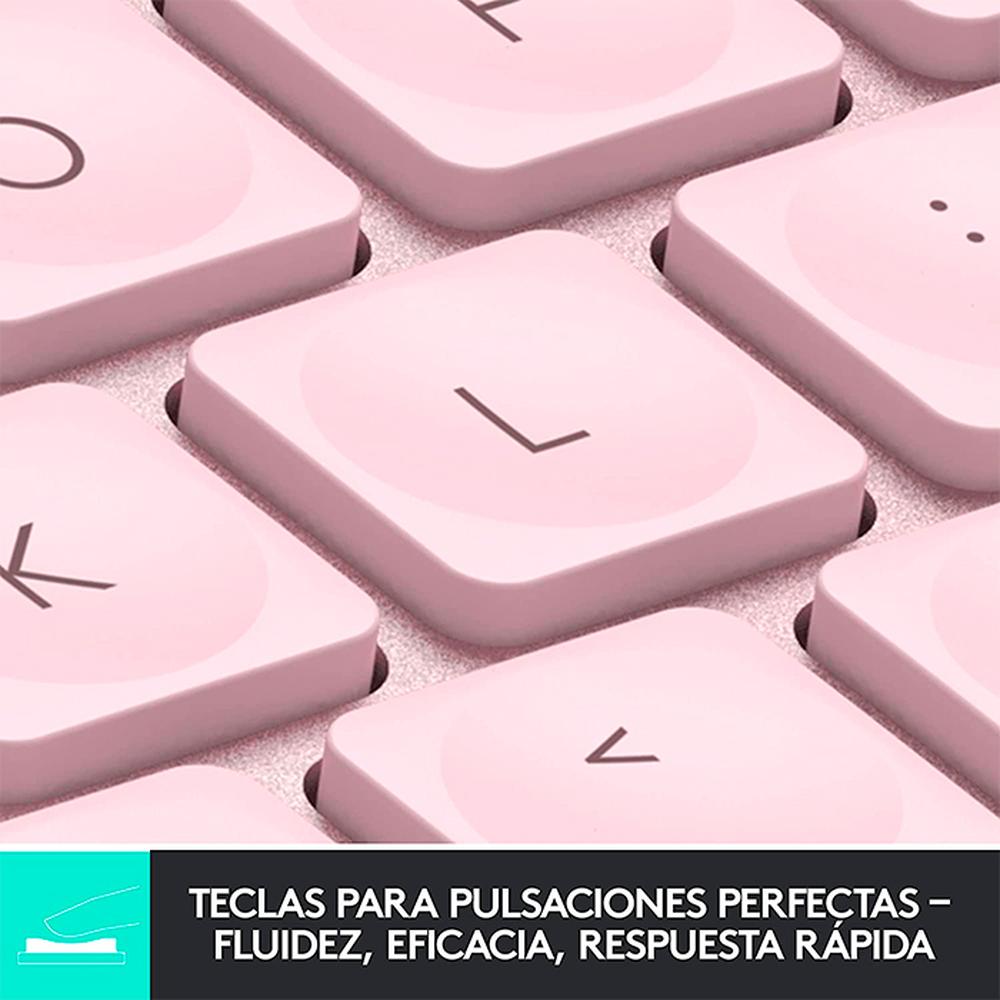 Foto 4 | Teclado Logitech Mx Keys Mini 920-010478 color Rosa Inalam con Iluminación
