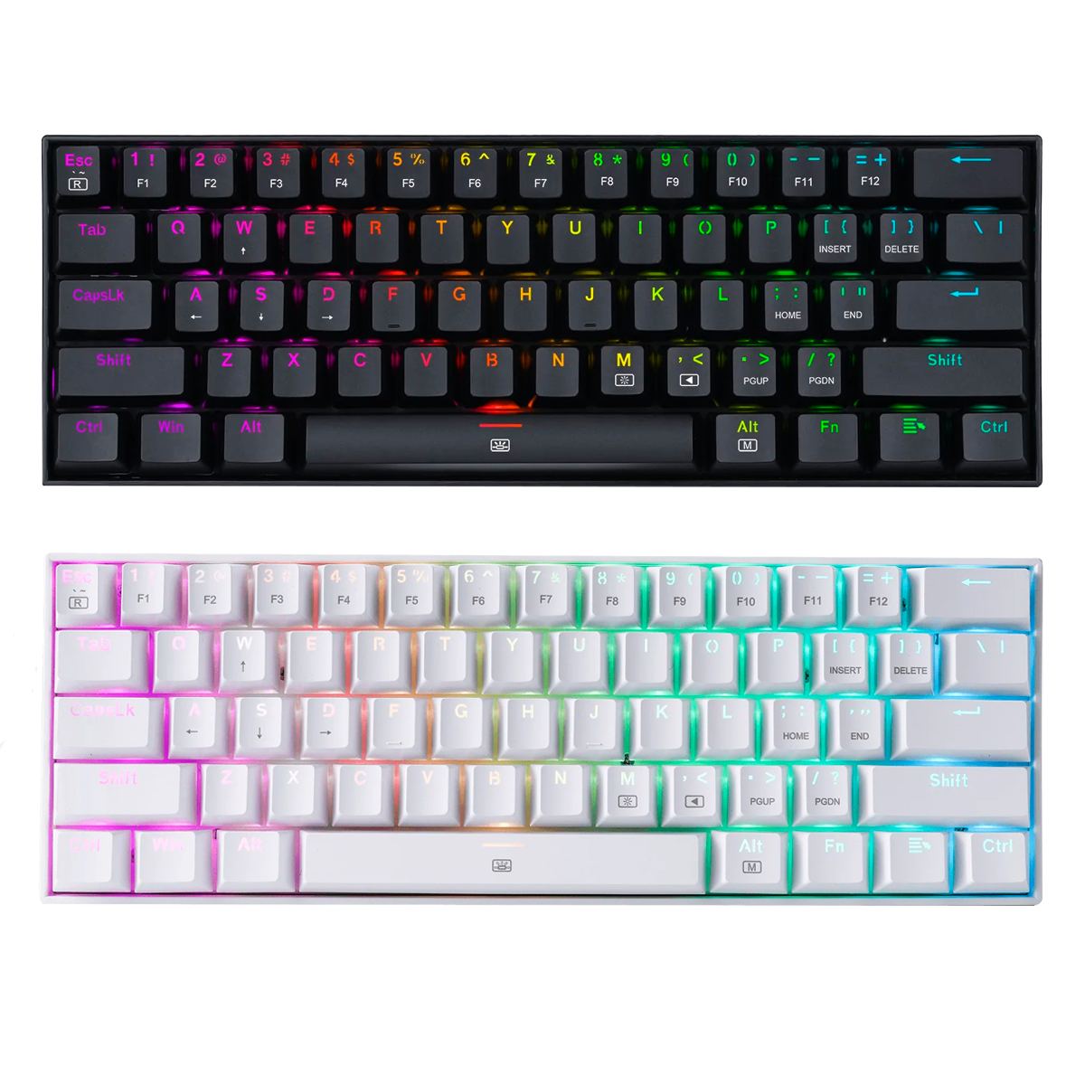 Foto 2 pulgar | Kit 2 Pack Teclado Gamer K630w-rgb Azul Y Teclado Negro K630rgb Brown