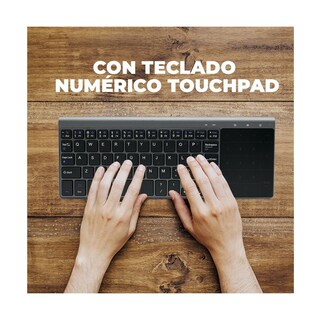 Foto 5 | Teclado con Touchpad y Numérico Inalámbrico Elegate Tck136 color Gris
