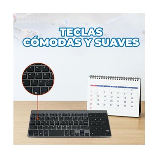 Foto 7 | Teclado con Touchpad y Numérico Inalámbrico Elegate Tck136 color Gris