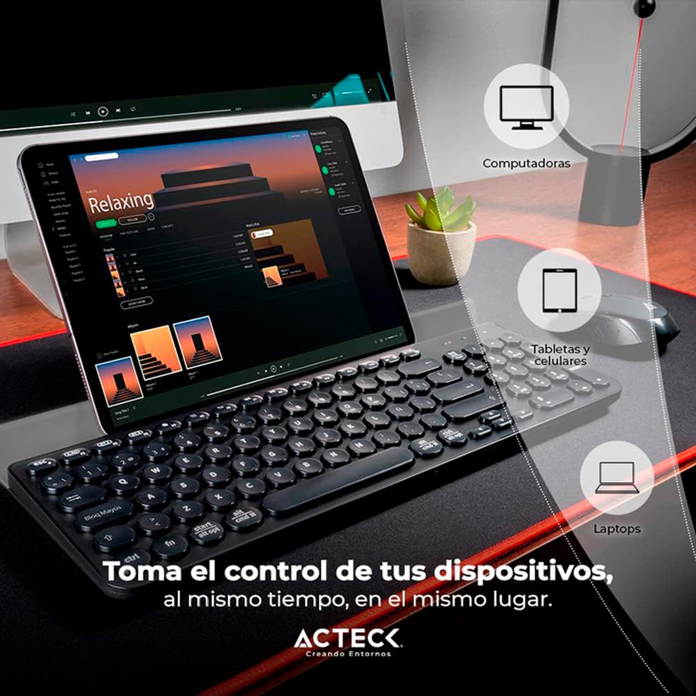 Foto 5 | Teclado Acteck AC-934206 color Negro Inspire Comp Ti695 Inalambrico USB 2.4 GHZ