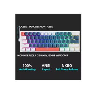 Foto 2 | Teclado Mecánico Gamer K500-61 Brown Switch Eo Safe Imports Esi-10780 Multicolor