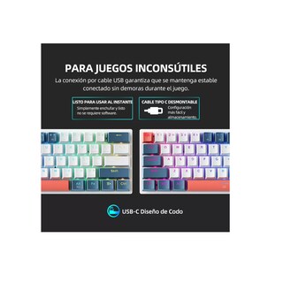 Foto 3 | Teclado Mecánico Gamer K500-61 Red Switch Eo Safe Imports Esi-10781 Multicolor