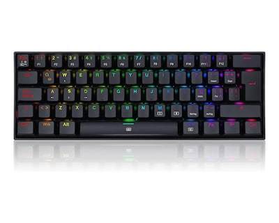 Foto 1 | Teclado Dragonborn K630 Qwerty Red Negro con Luz Rgb Español