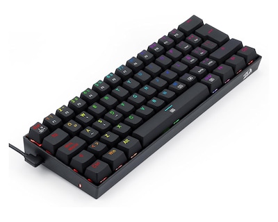 Foto 4 | Teclado Dragonborn K630 Qwerty Red Negro con Luz Rgb Español