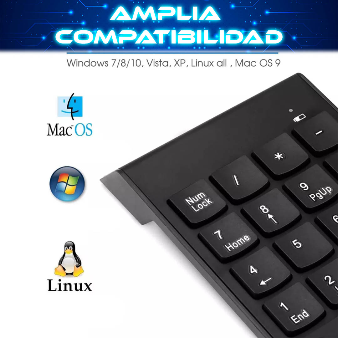 Foto 6 | Teclado Numerico Mini Teclado Numerico Inalambrico