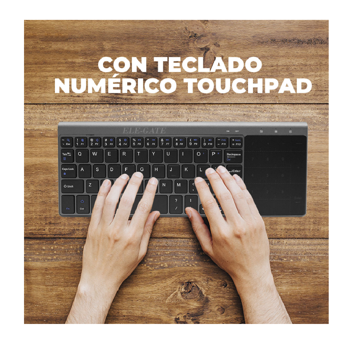 Foto 2 | Mini Teclado Inalámbrico Prodotty Portátil con Mouse Pad - Pad Numérico