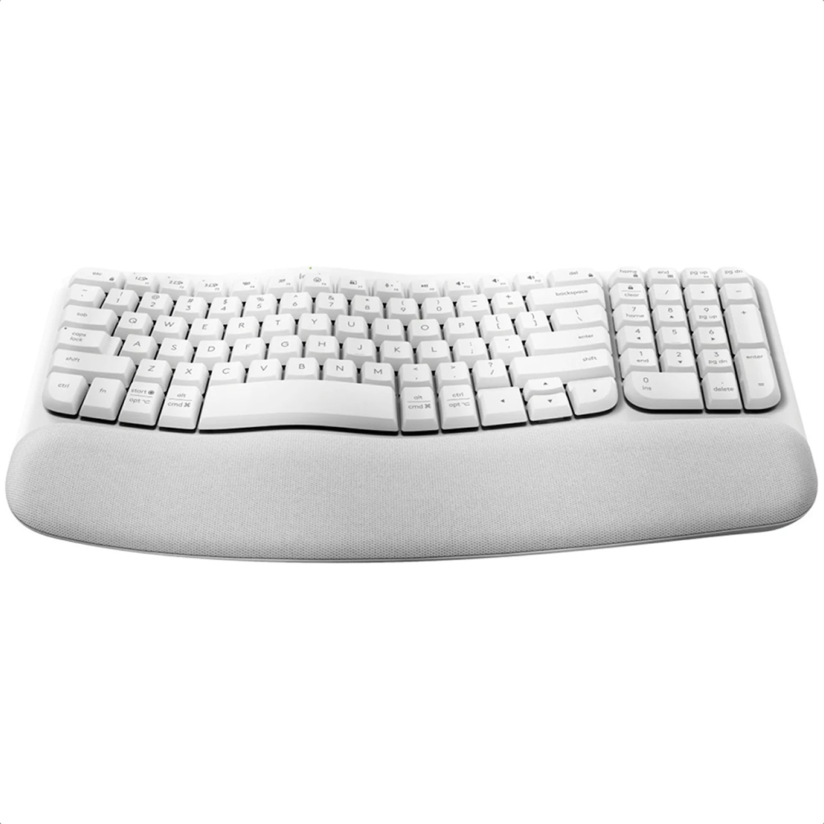 Foto 4 pulgar | Teclado Logitech Wave Keys Inalambrico Usb Y Bluetooth Con Reposamuñecas Blanco 920-012279