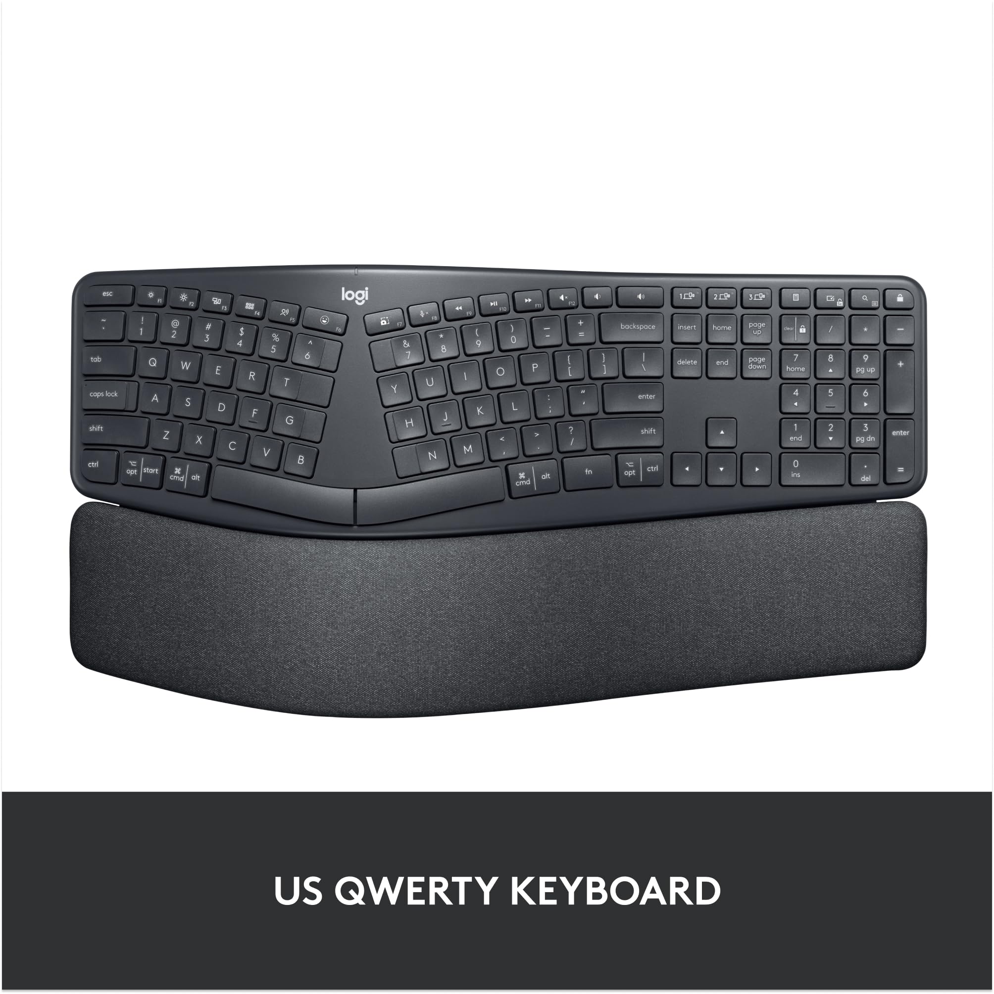 Foto 3 pulgar | Teclado Logitech Ergo K860 Inalámbrico Ergonómico Qwerty Negro - Venta Internacional