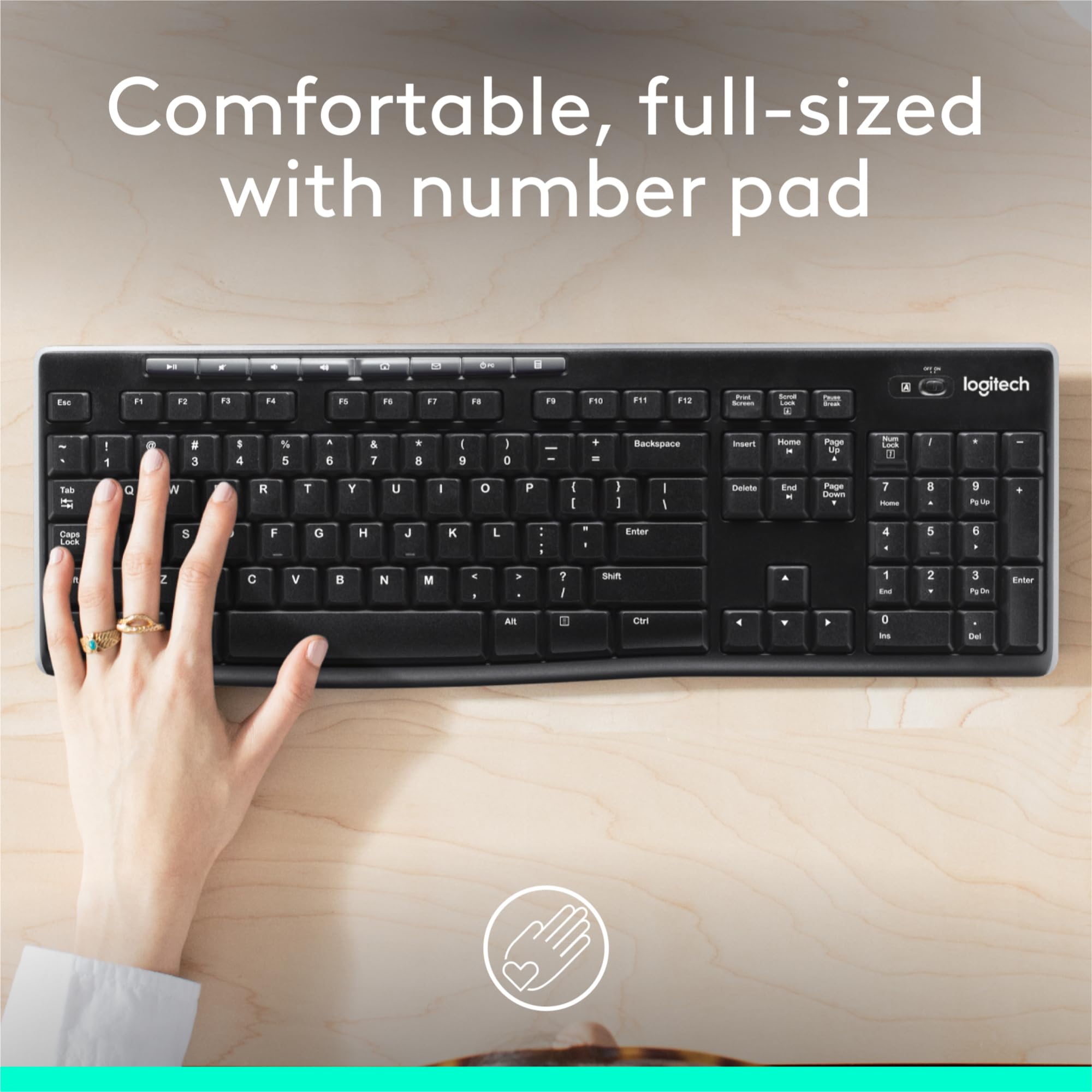 Foto 2 | Teclado Inalámbrico Logitech K270 para Windows Tamaño Completo - Venta Internacional