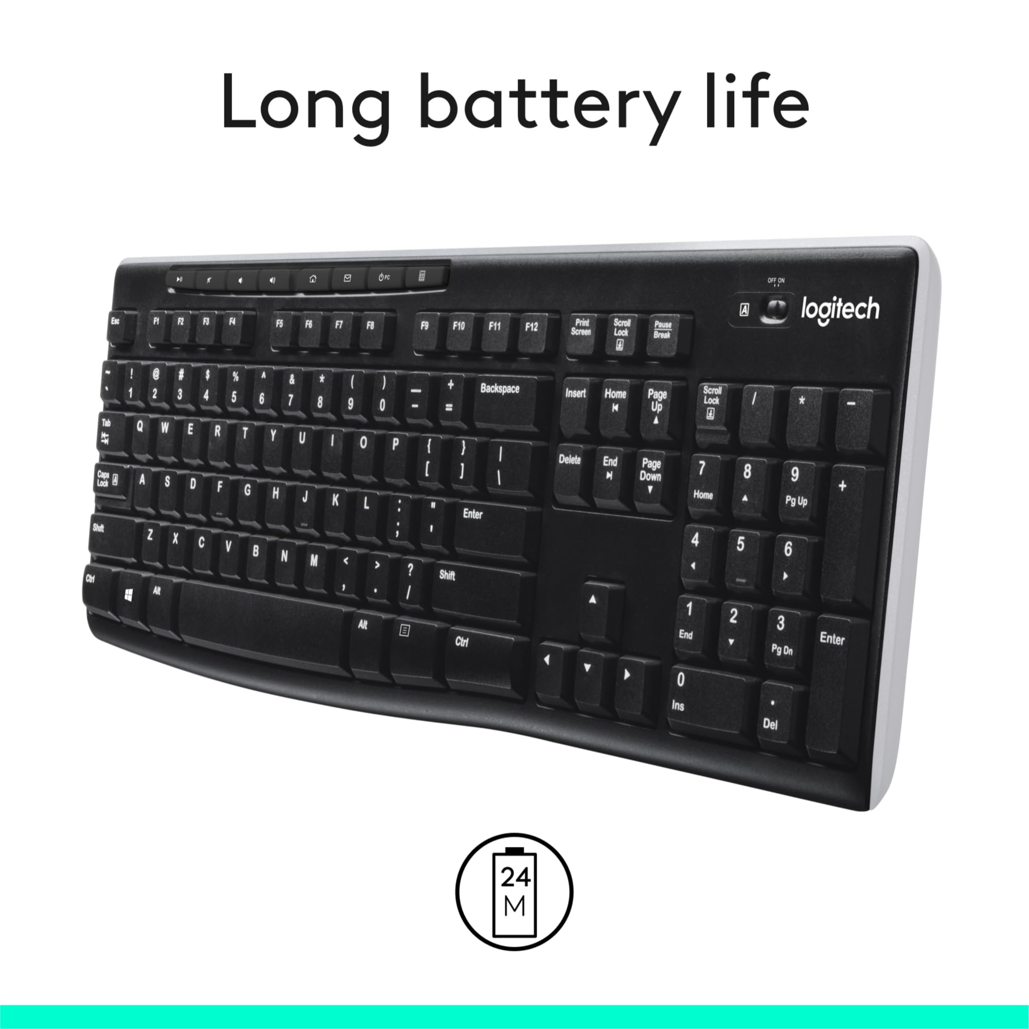 Foto 3 | Teclado Inalámbrico Logitech K270 para Windows Tamaño Completo - Venta Internacional