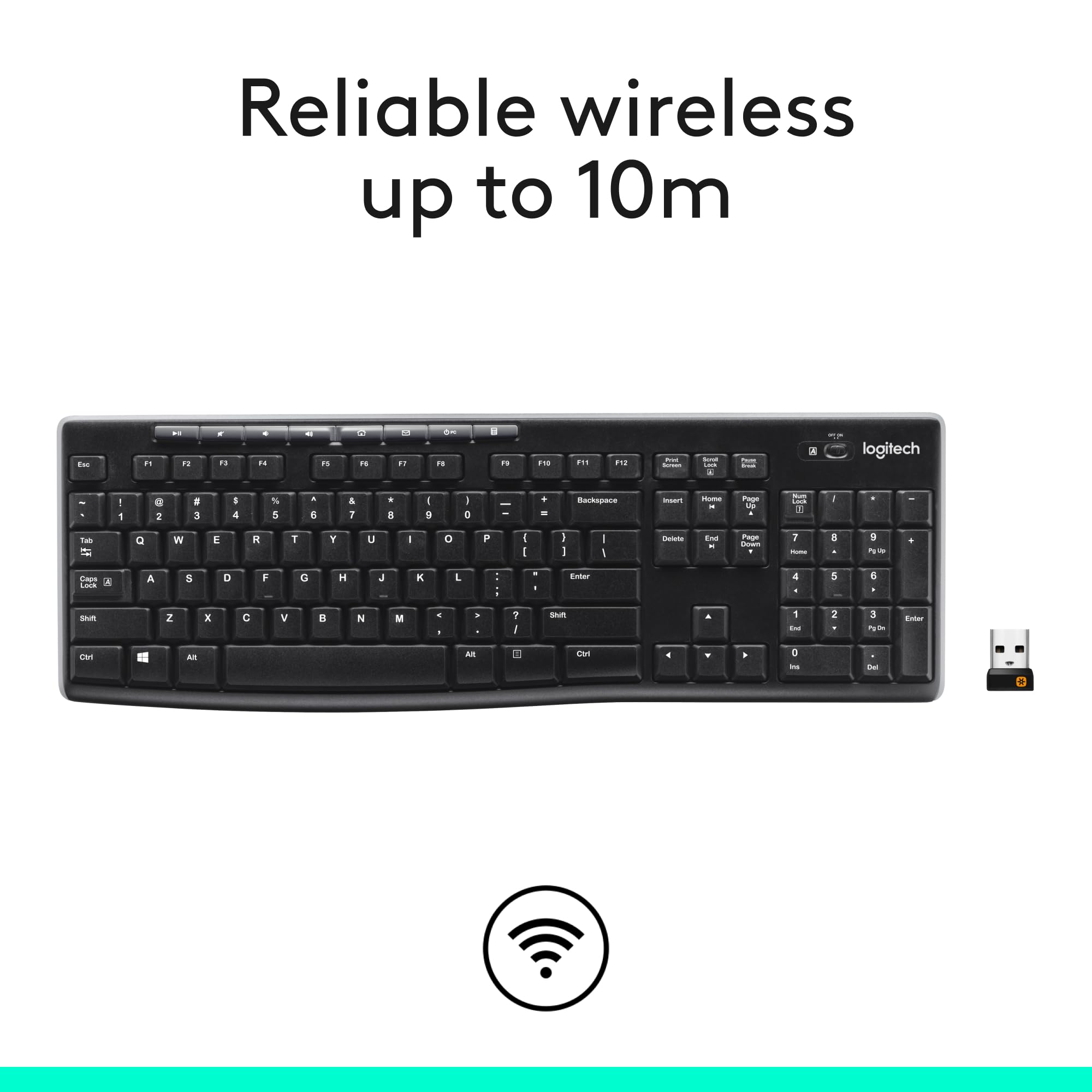 Foto 4 | Teclado Inalámbrico Logitech K270 para Windows Tamaño Completo - Venta Internacional